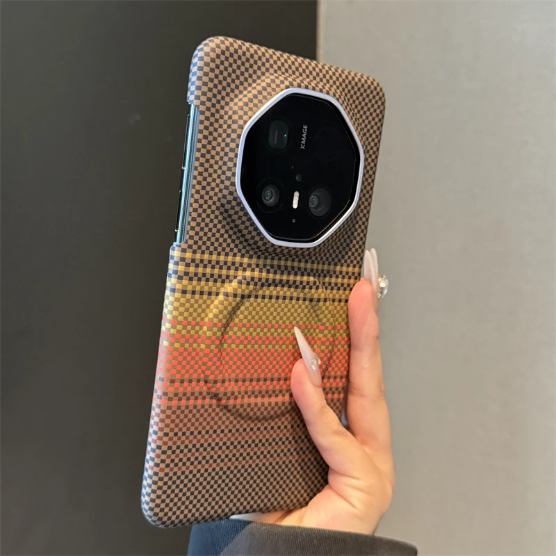 【高品质】适用华为mate70rs非凡大师手机壳新款凯夫拉碳钎维纹磁吸