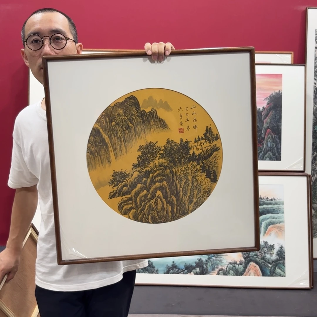 国画带框绘画60/60尺寸