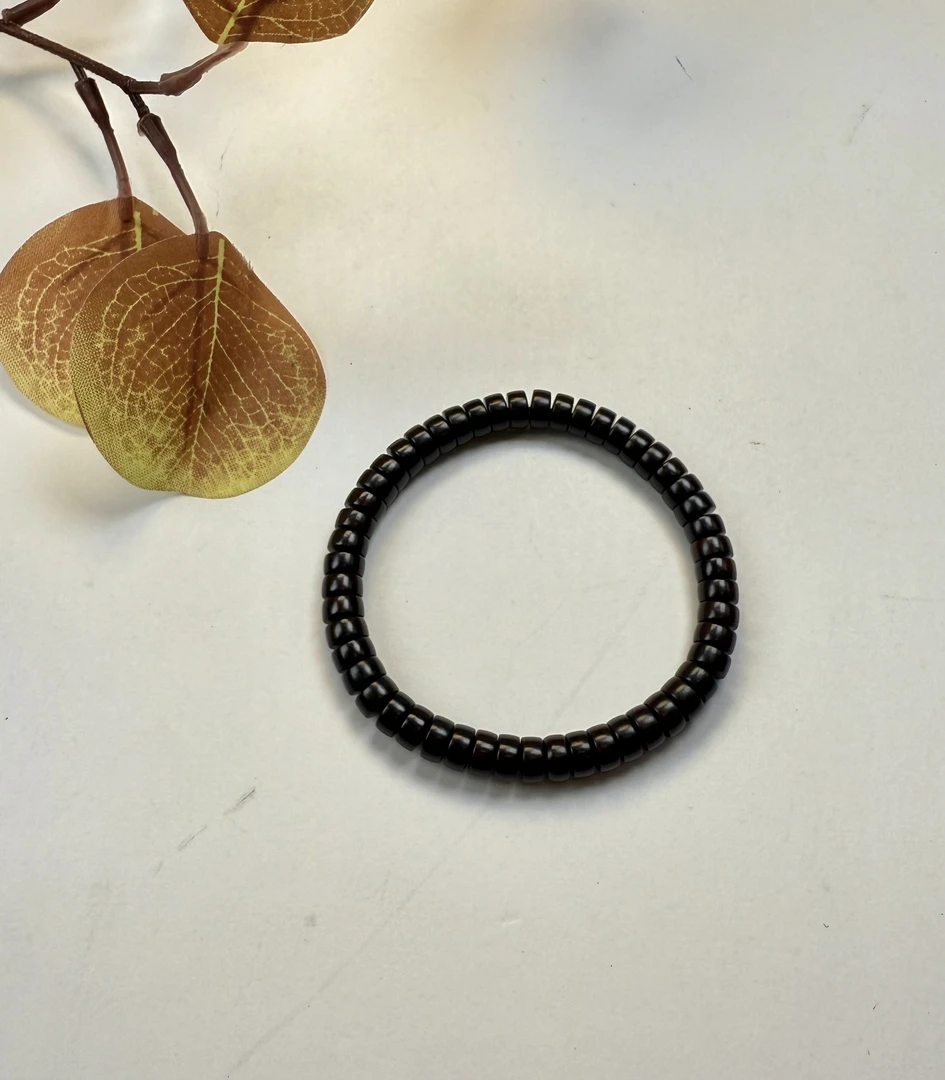 乌木精工桶珠单圈手串卡7药片珠一串多样性发其一