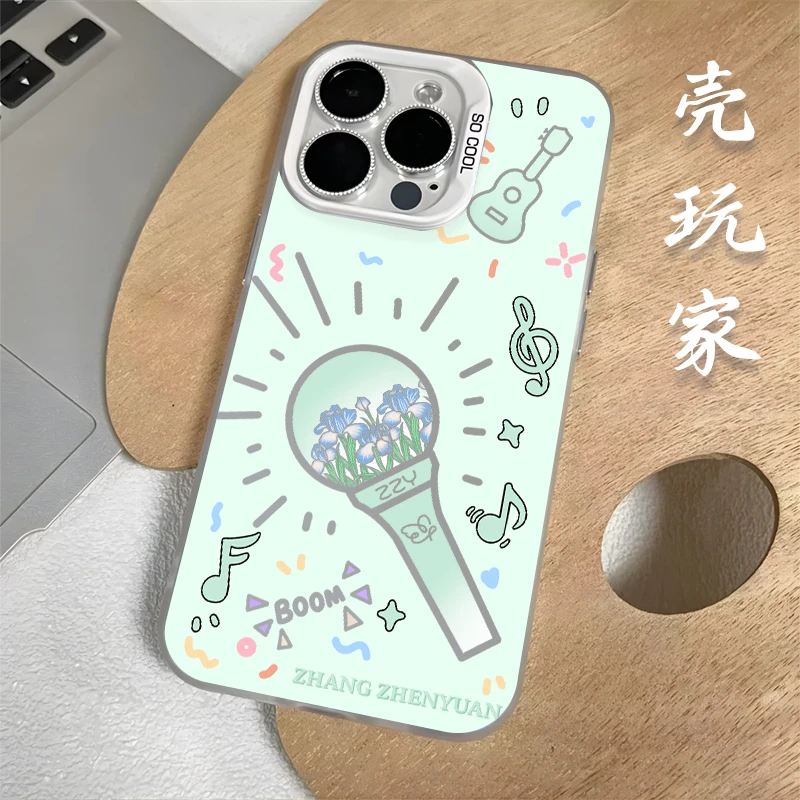 彩银张真源新应援适用苹果16promax华为小米荣耀IQOO追星手机壳MF