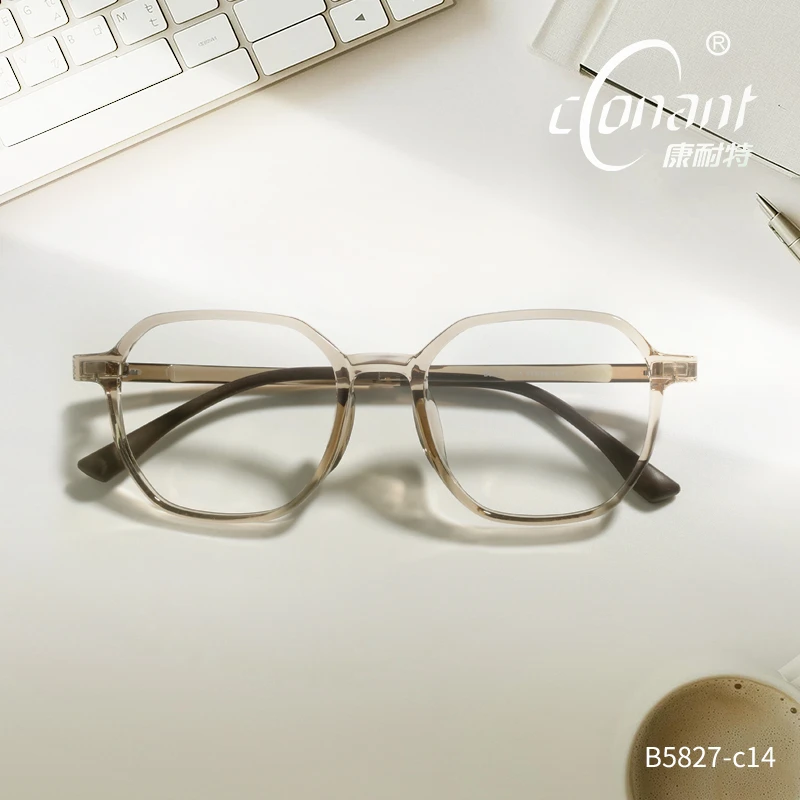 Conant/康耐特【不含镜片】B5827秋冬氛围感透棕色茶色镜框