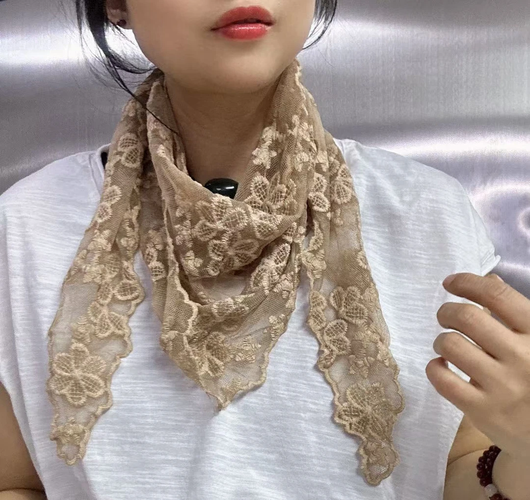 法式蕾丝三角巾320002