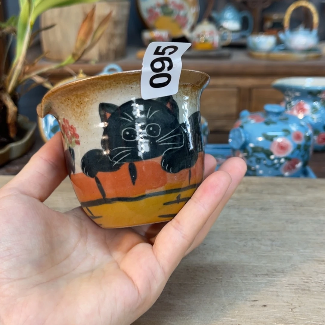 壶素浅陶瓷手工手绘