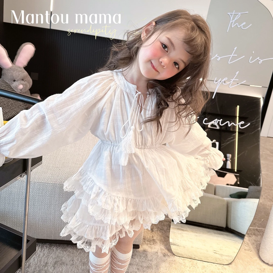 【新款】清纯白月光连衣裙春秋女童精致少女气质百搭