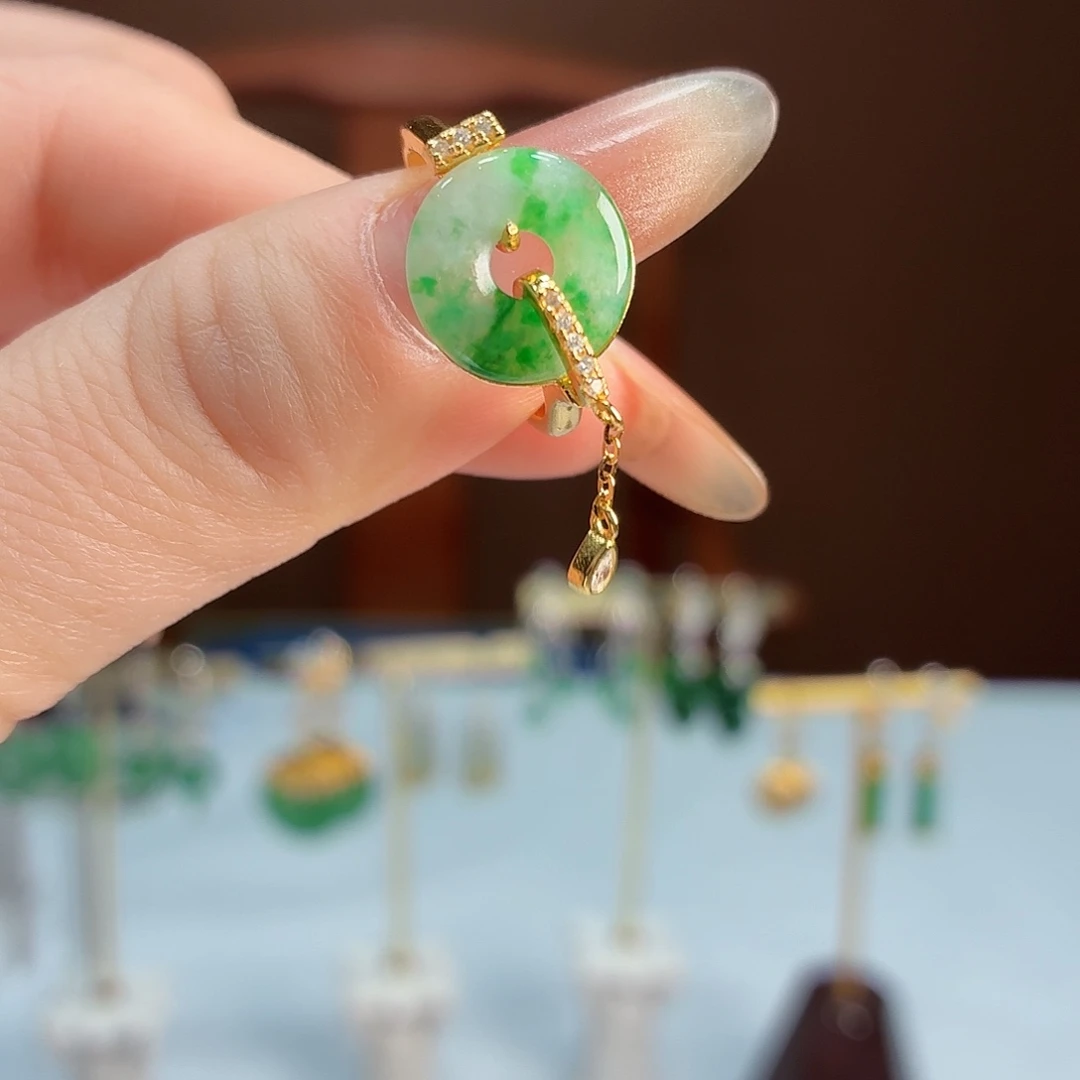 翡翠银S925镶嵌戒指戒指