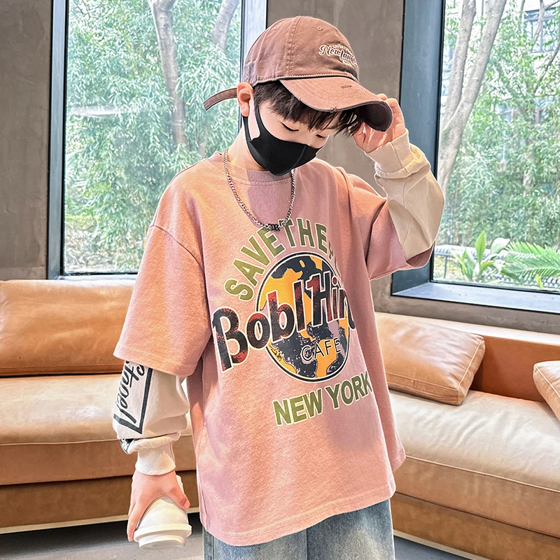 男童卫衣春秋款2025新款中大童春季男孩帅气炸街儿童长袖上衣潮流