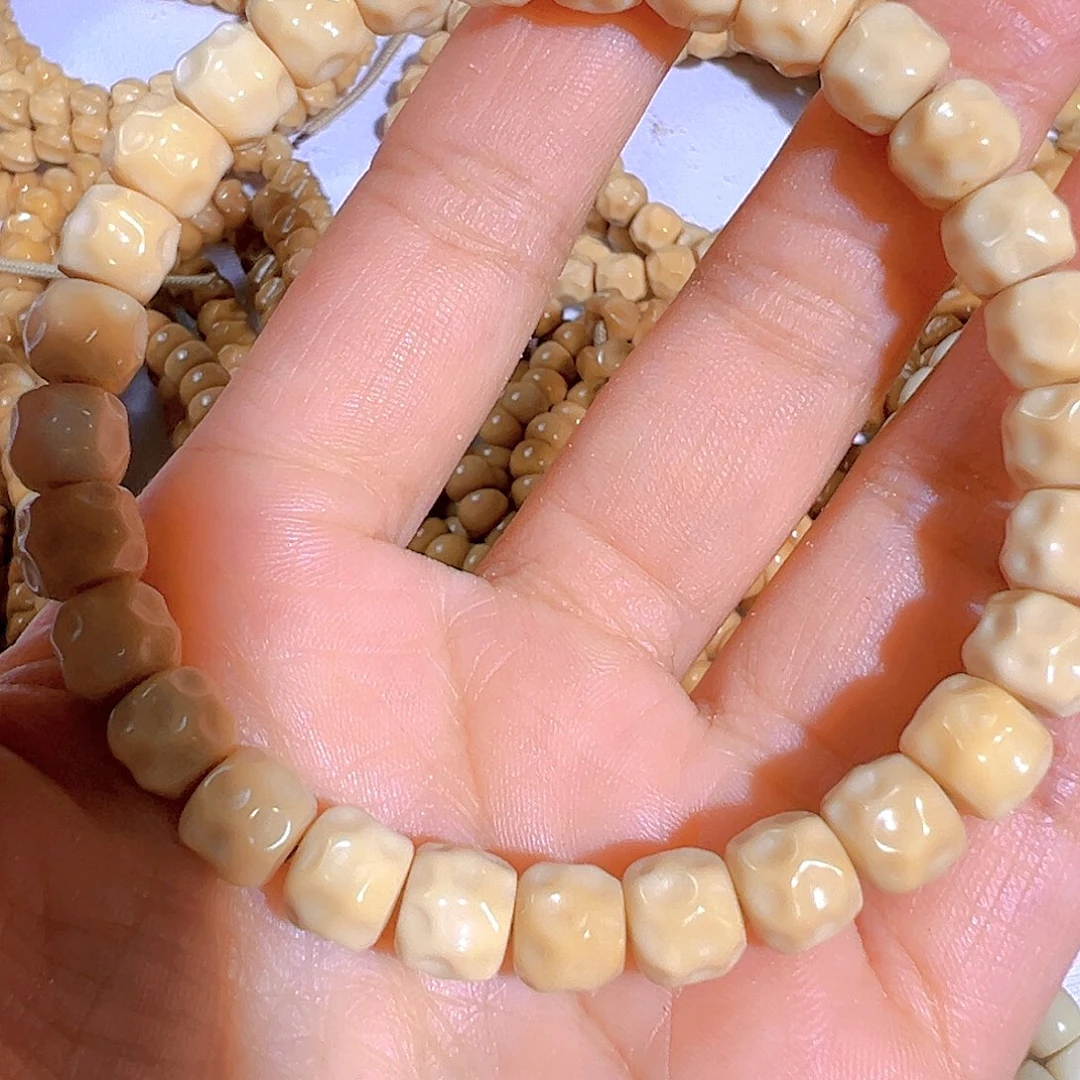 菩提根/象牙果手串结***人龙脊奶酪无相单圈