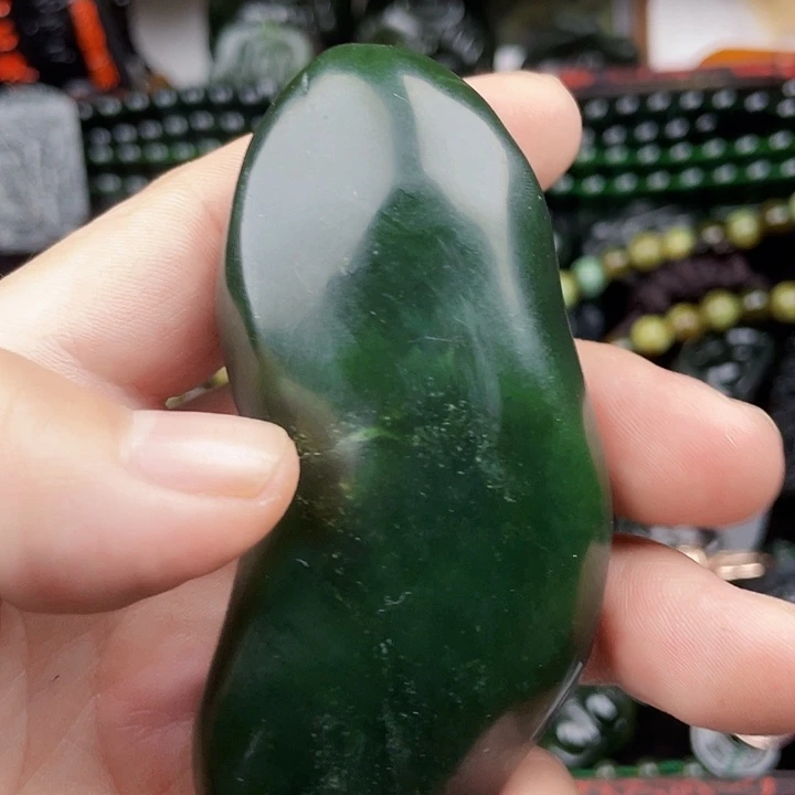 蓝***跑蛇纹石玉未镶嵌手链