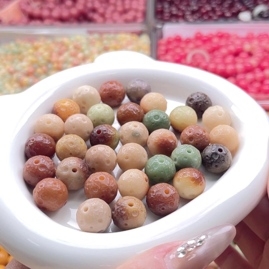 白玉菩提吊坠 c13mm22颗。月球