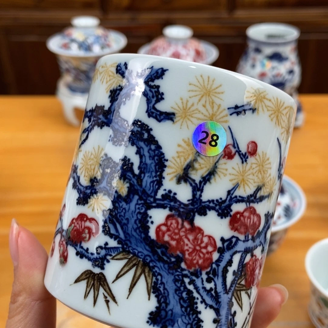 手绘现代茶具非古董