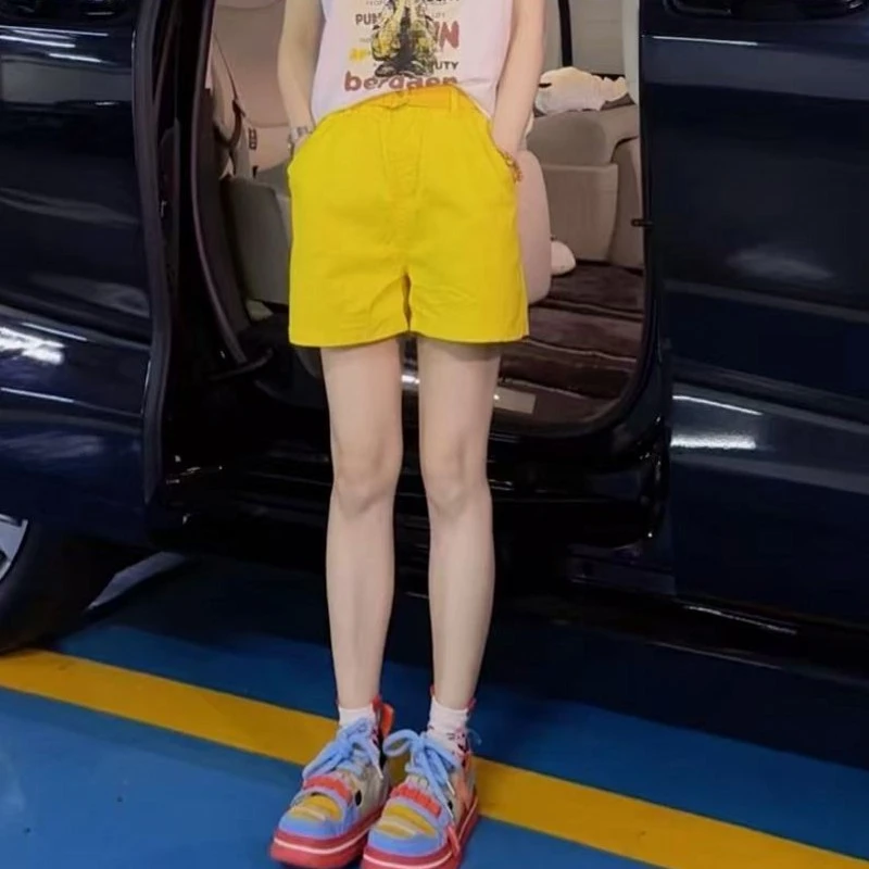 （黄色短裤）韩风小众风格百搭显瘦休闲时尚减龄夏天网红洋气