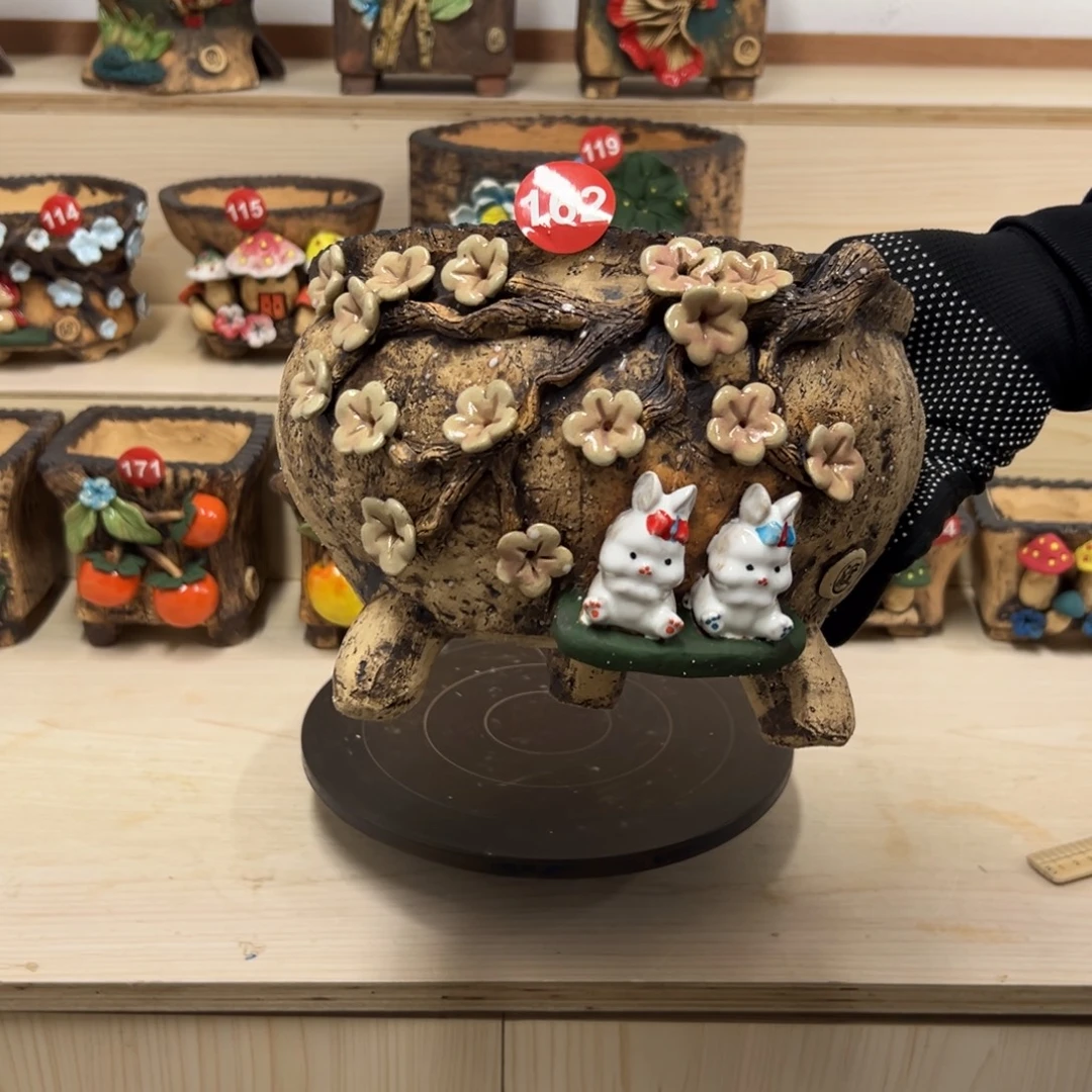 花盆紫砂162号内口18.5外高15