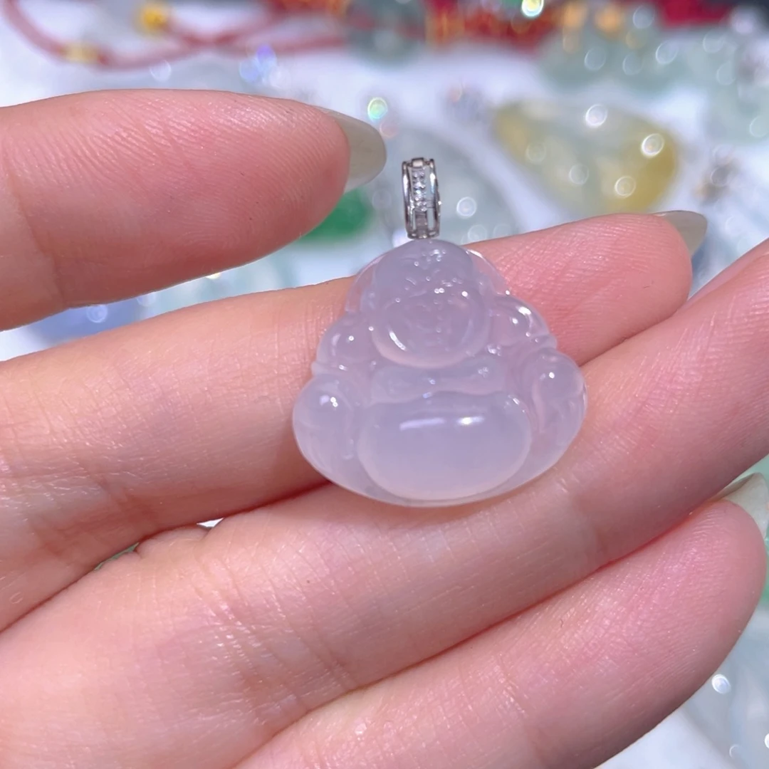 颈饰18K金镶嵌翡翠翡翠