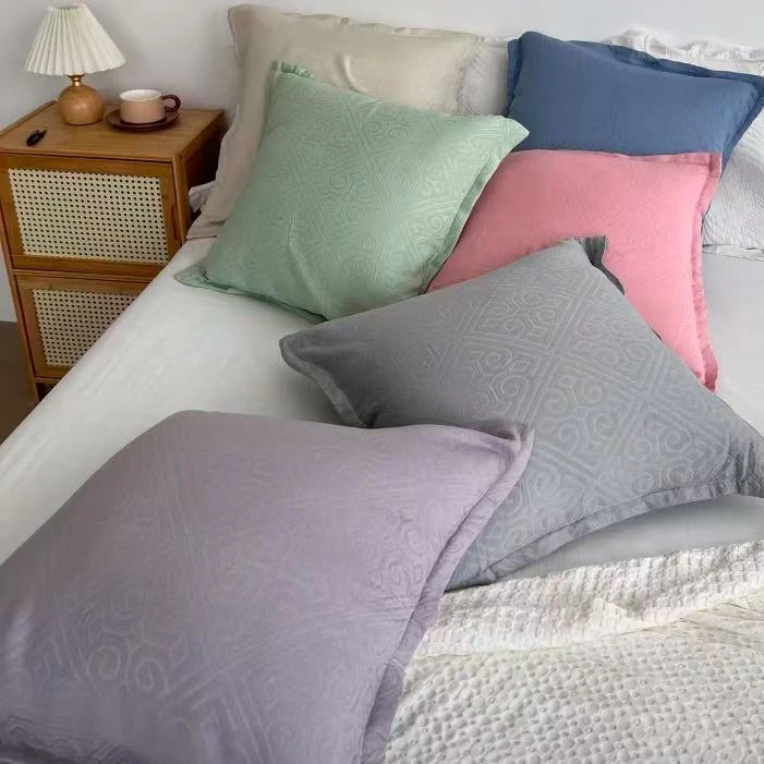 大浮力~【抱枕套】高端竹纤维色织提花 轻奢风50*50单只（不含枕芯）