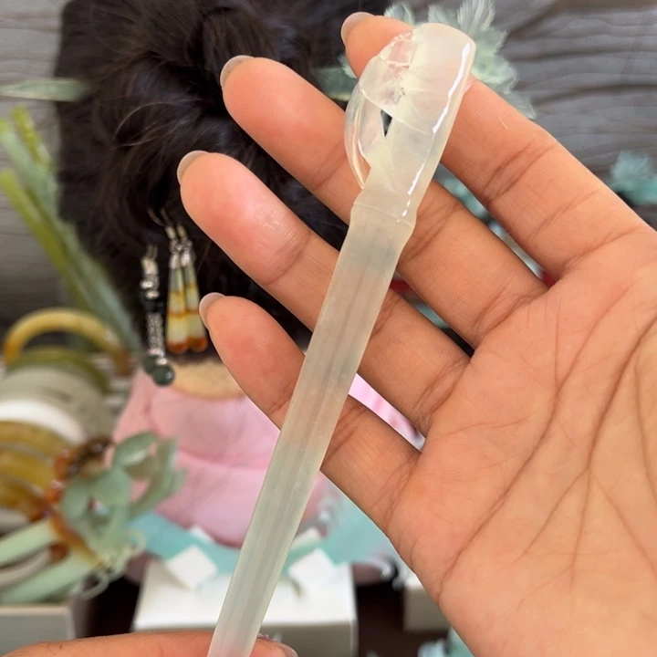 蛇纹石玉未镶嵌发簪