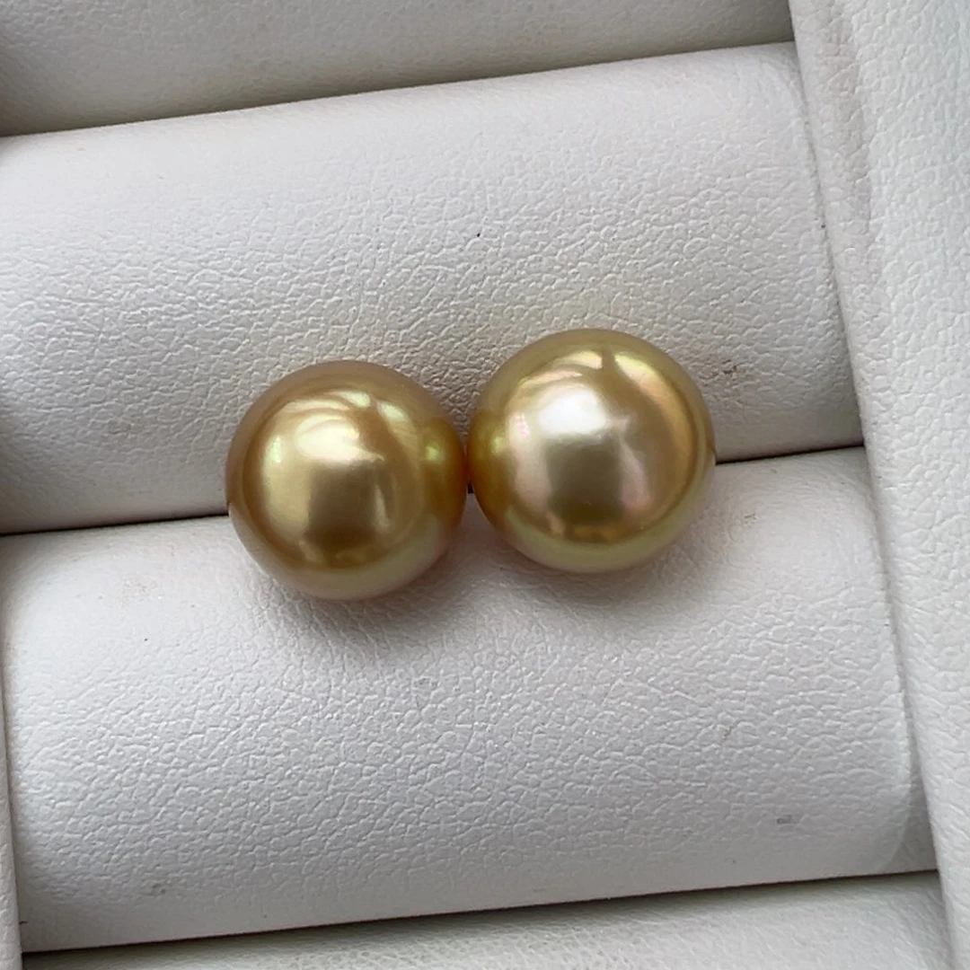 银S925镶嵌海水珍珠耳环