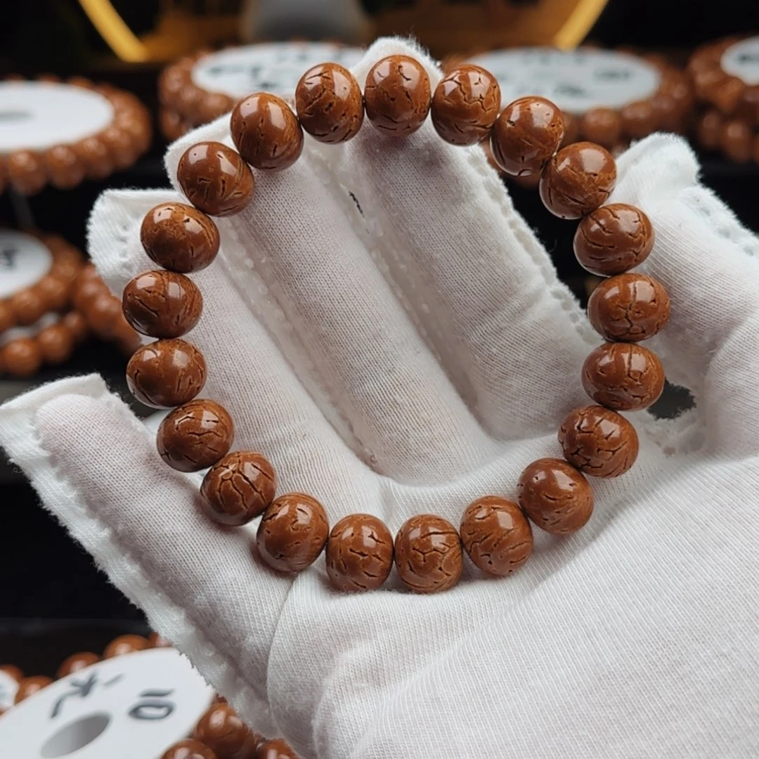 d***d手串桃核树王红魔算盘珠