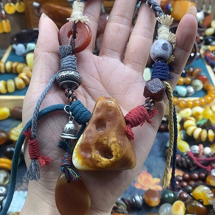 蜜蜡未镶嵌项链项链