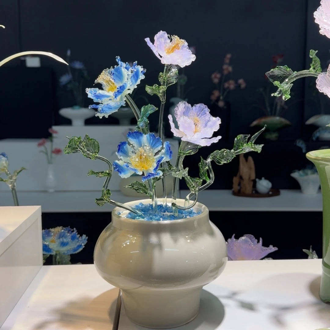 手工艺品琉璃牡丹01