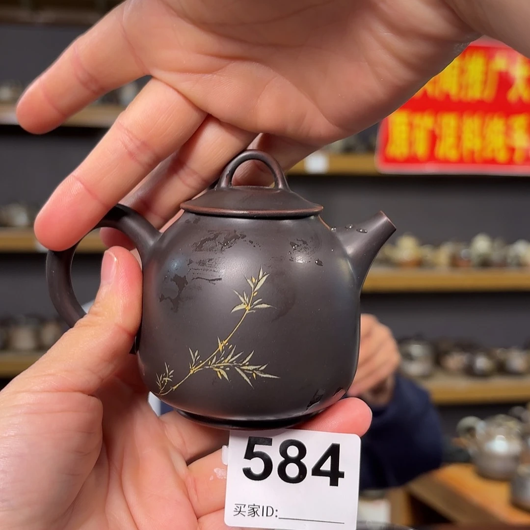 杯坭兴陶纯原矿泥料纯手工壶