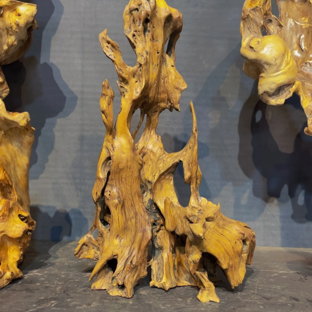 木闲**鹤木语根艺摆件1111