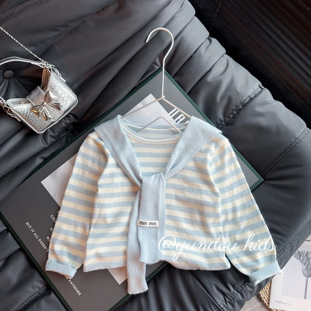 2025秋季新款韩系童装洋气披肩长袖上衣