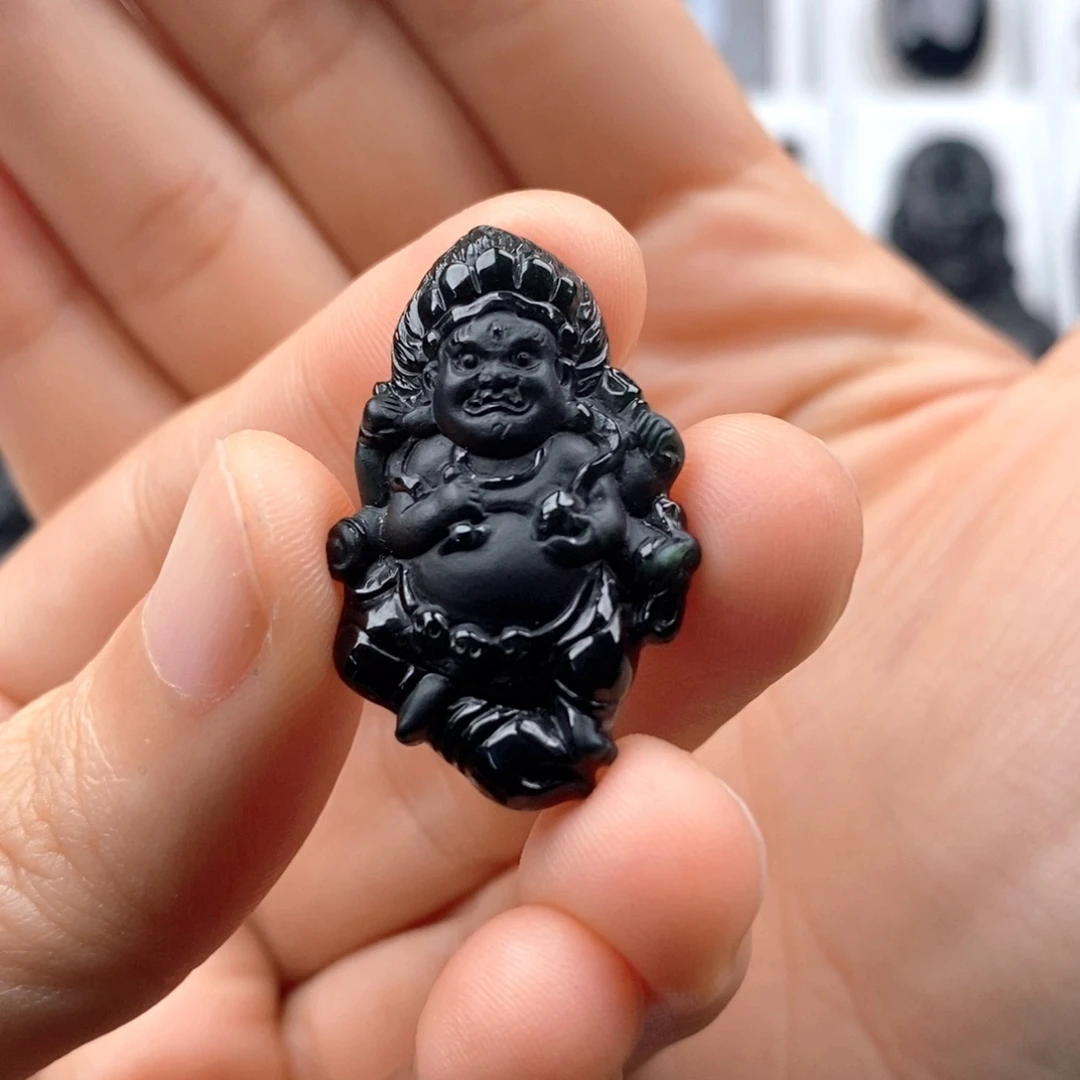 颈饰未镶嵌翡翠黄财神