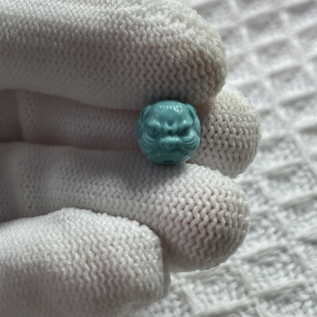 原矿绿松石吞金兽8+