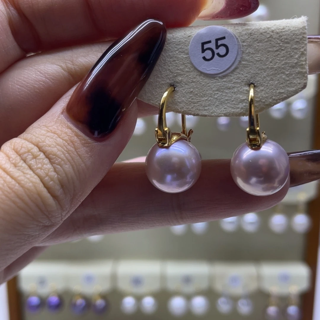 淡水珍珠耳饰银S925镶嵌