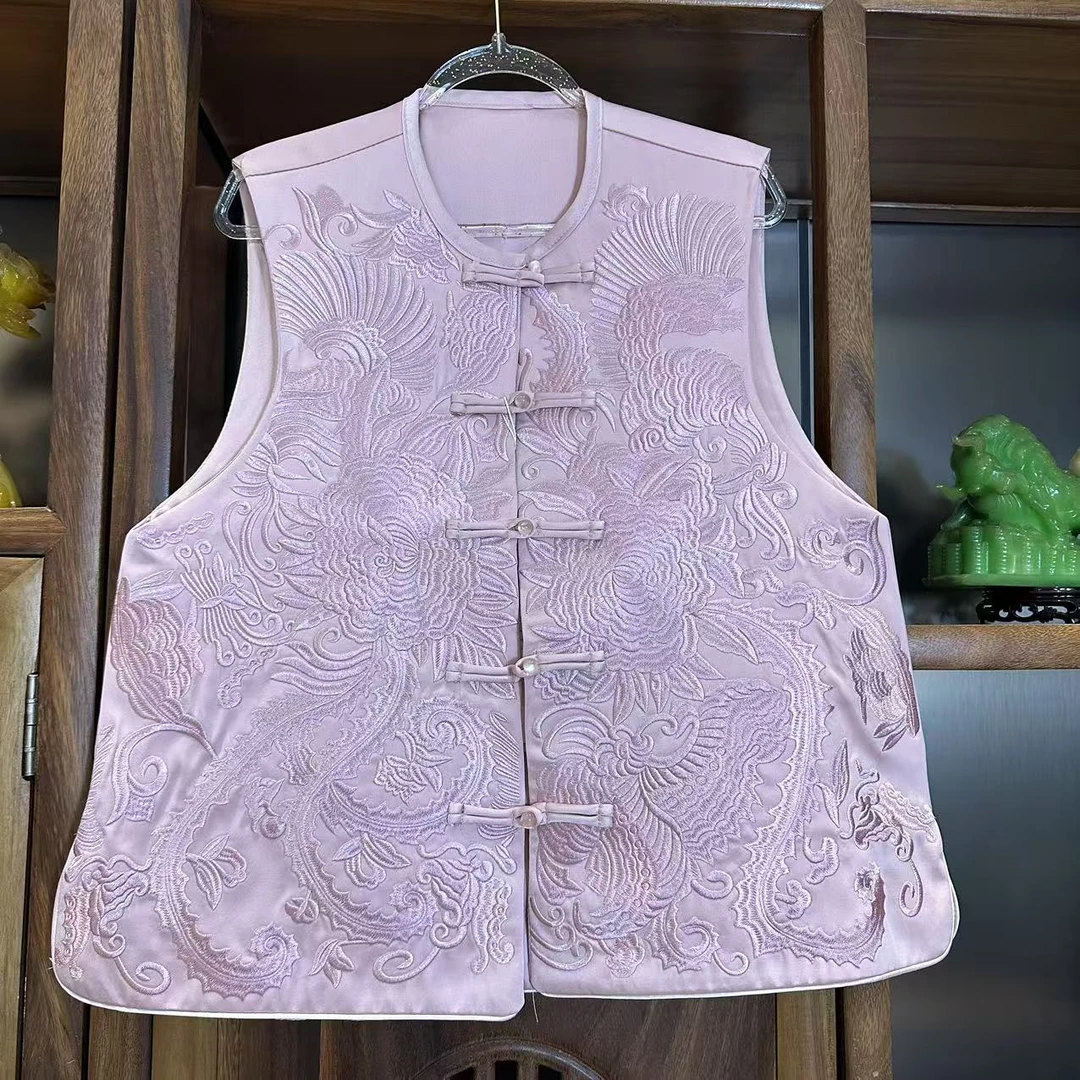 9657/#新款新中式《花想容》重工刺绣轻奢复古新中式国风马甲绣花女