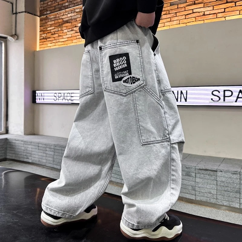 男童春秋款裤子炸街儿童秋季牛仔裤2025新款中大童秋装长裤潮童装