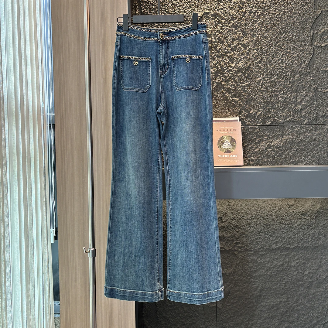 158巴黎·2022修身时髦休闲显瘦裤子女D4024