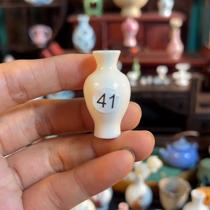 摆件微陶老王迷你花瓶