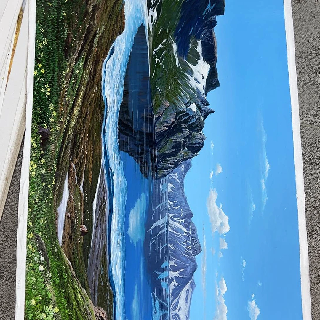 油画朝鲜艺术家一级画家不带画框