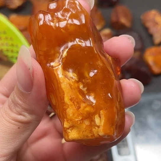 定制琥珀订制妖花蜡全皮手把