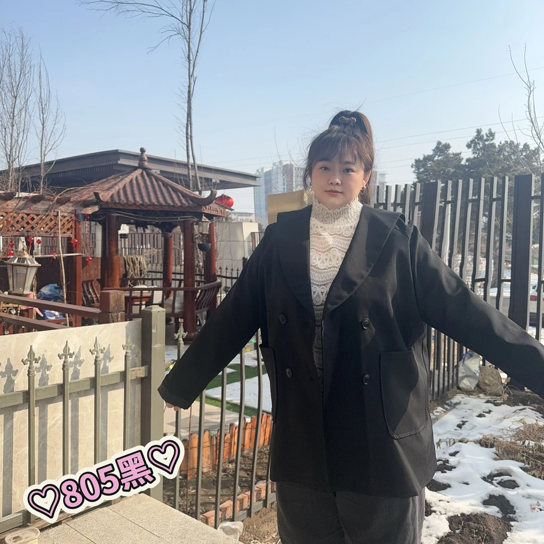 【没有运费险】大码女装新款显瘦宽松潮牌时尚长袖韩版小西装百搭