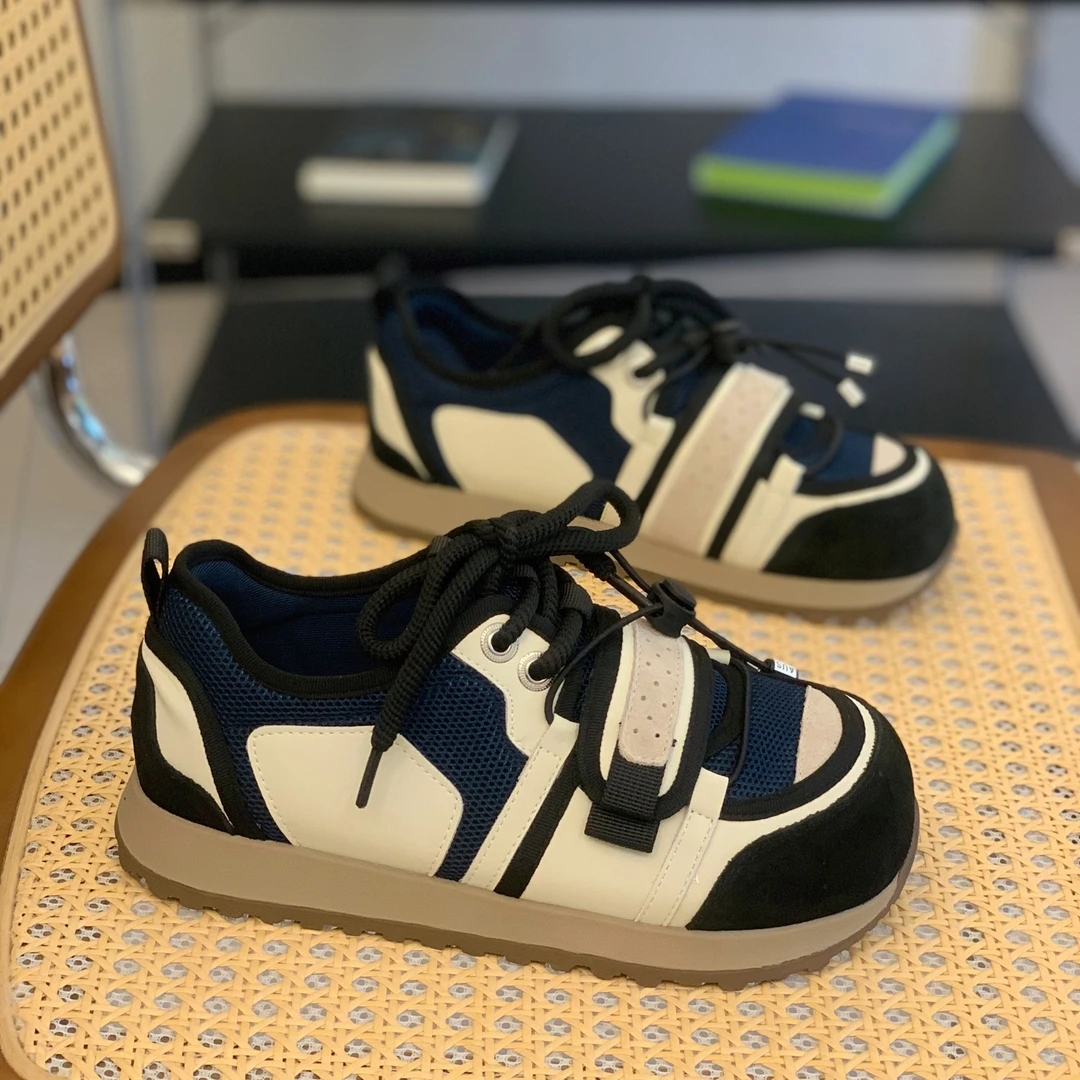 爆款厚底德训鞋女2025超火秋季新款复古高级休闲老爹鞋运动阿甘鞋