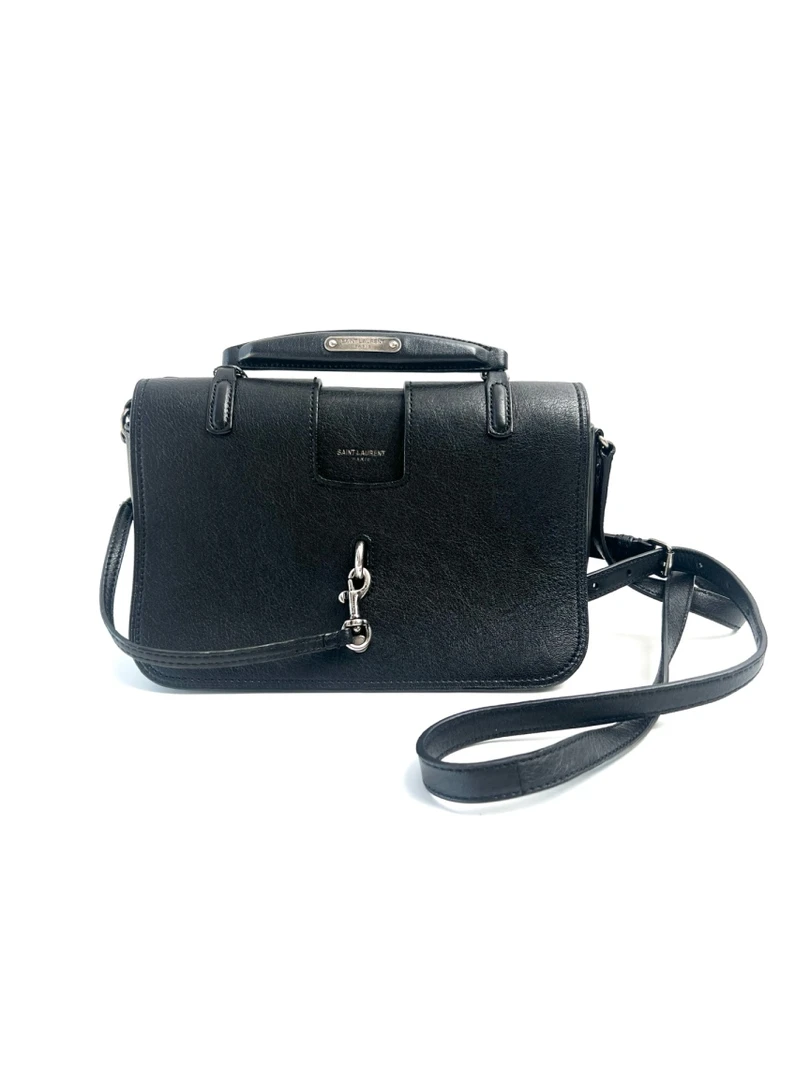 95新 YSL/圣罗兰 安洁利严选黑银龙虾扣手提包WHZ506148H