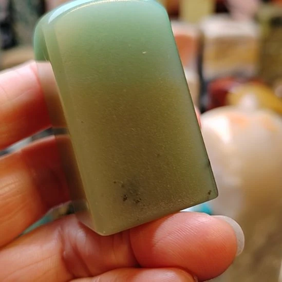 印石云南石云南苹果绿印章3+5