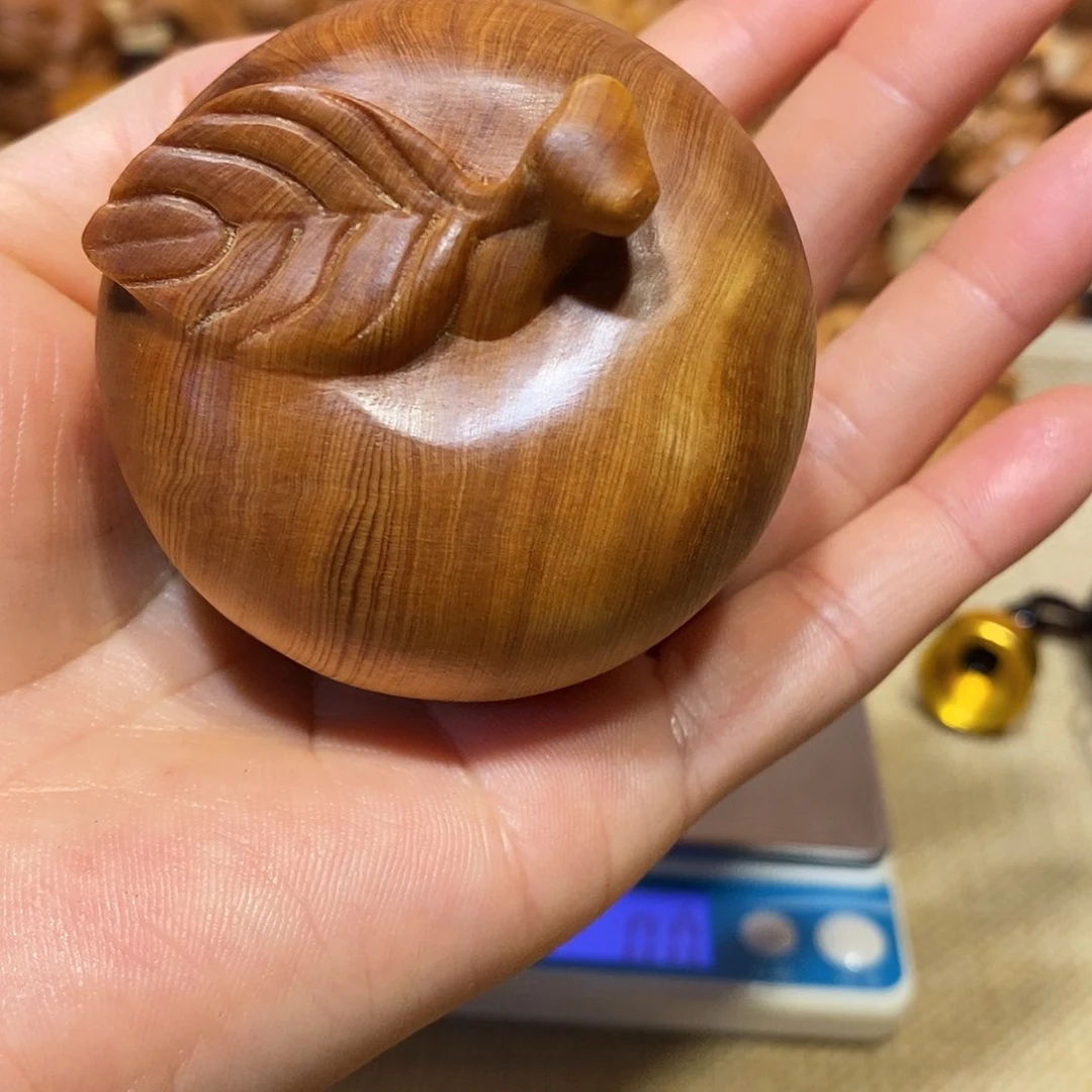 柏木（崖柏）崖柏手把件，苹果