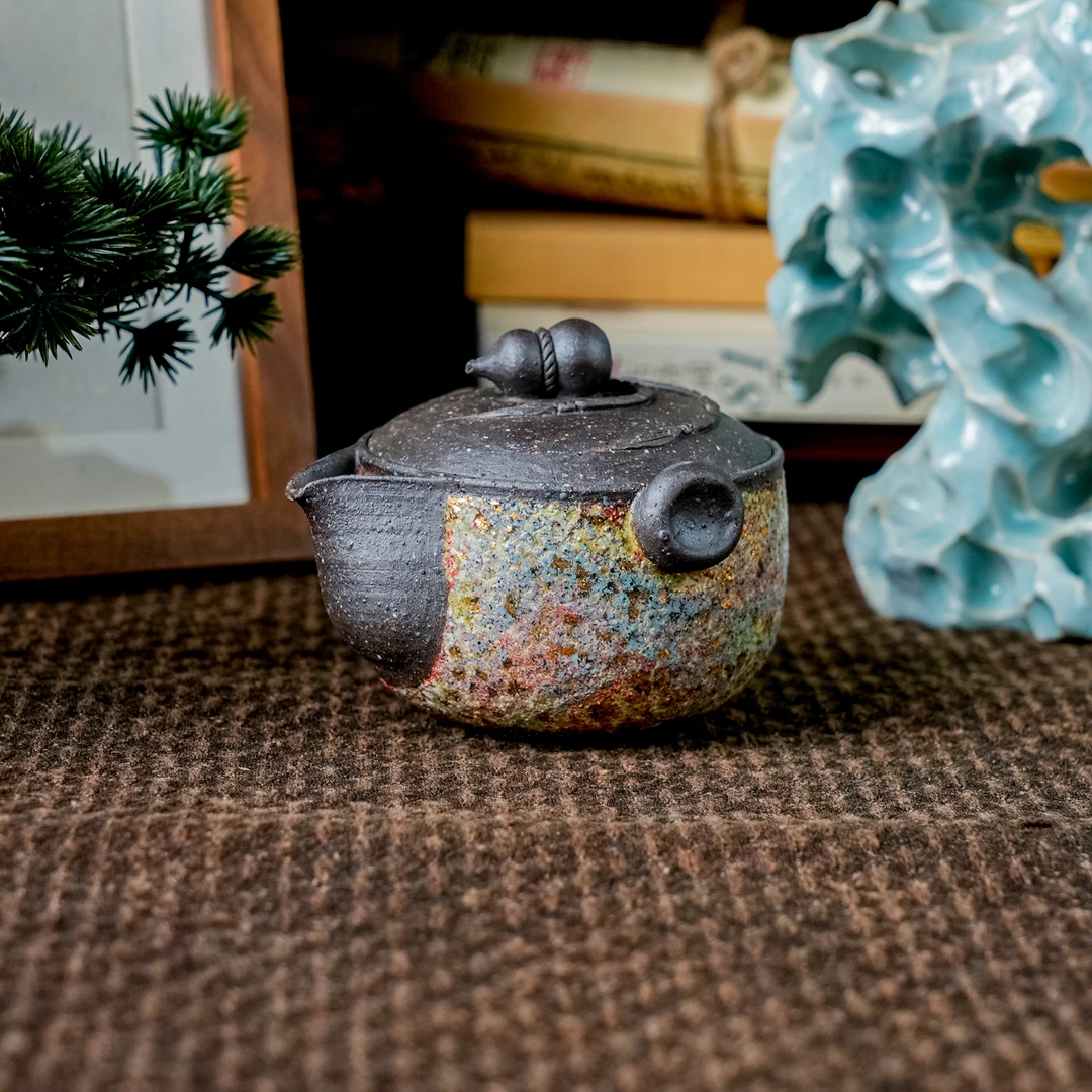 【高越】七彩岩矿圆纽葫芦宝瓶泡茶器  150ml（GYS004）