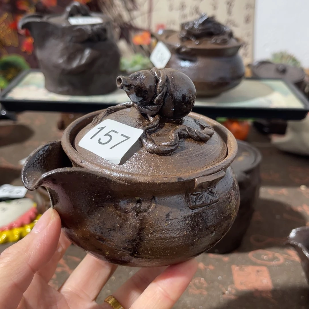 木村信鸿柴烧宝瓶