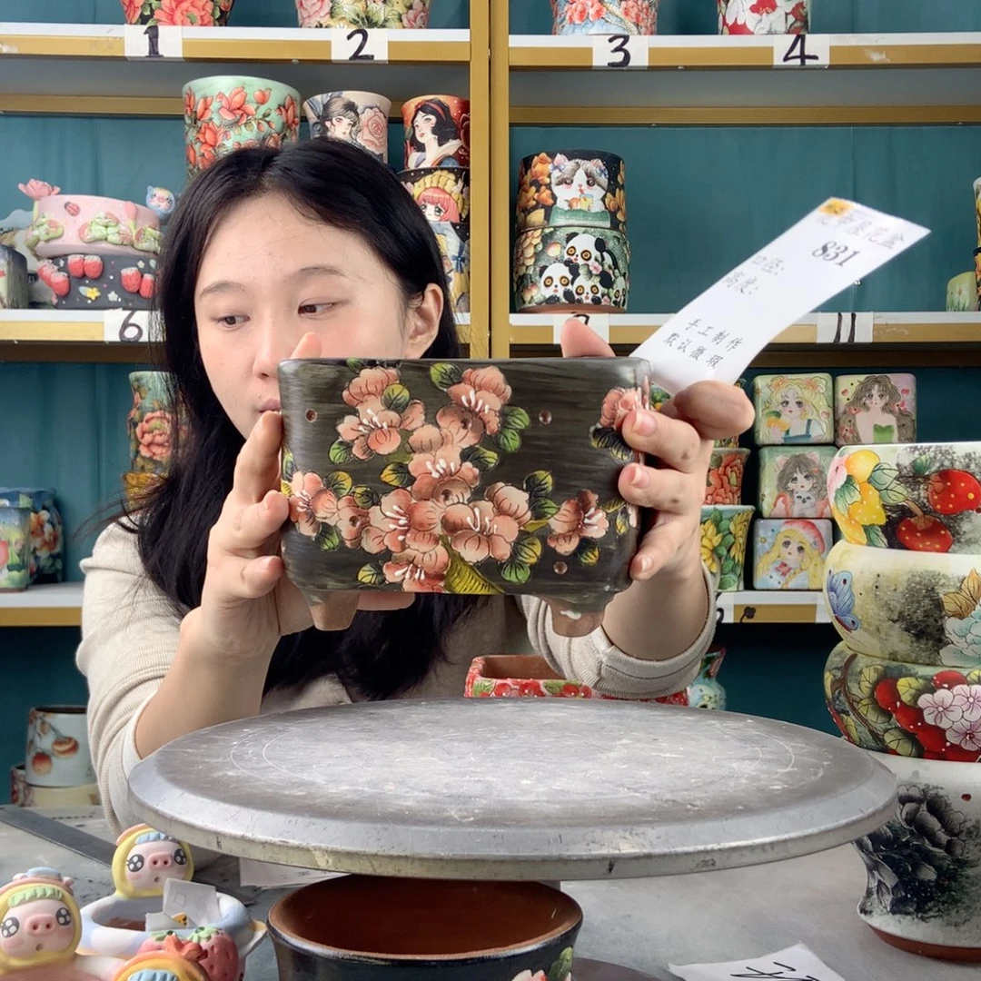 景德镇手工花盆831