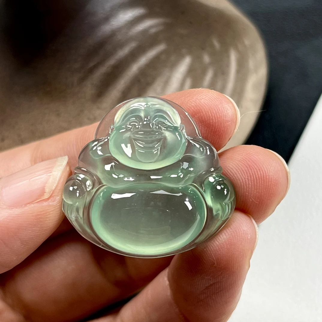 【博桉翡翠】翡翠佛公吊坠