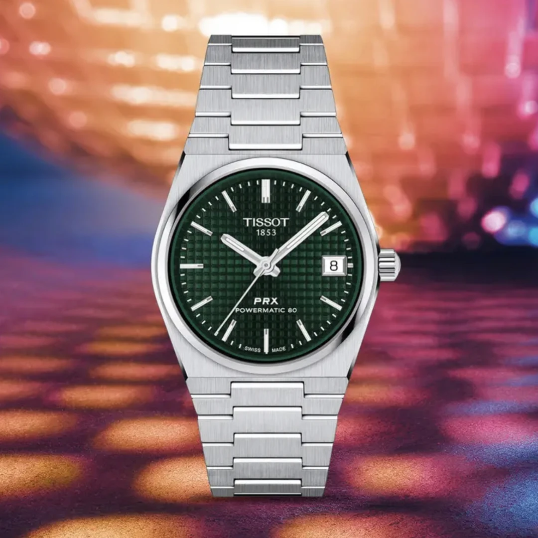 99新 Tissot/天梭 超级玩家35表径绿盘80机芯原装正品