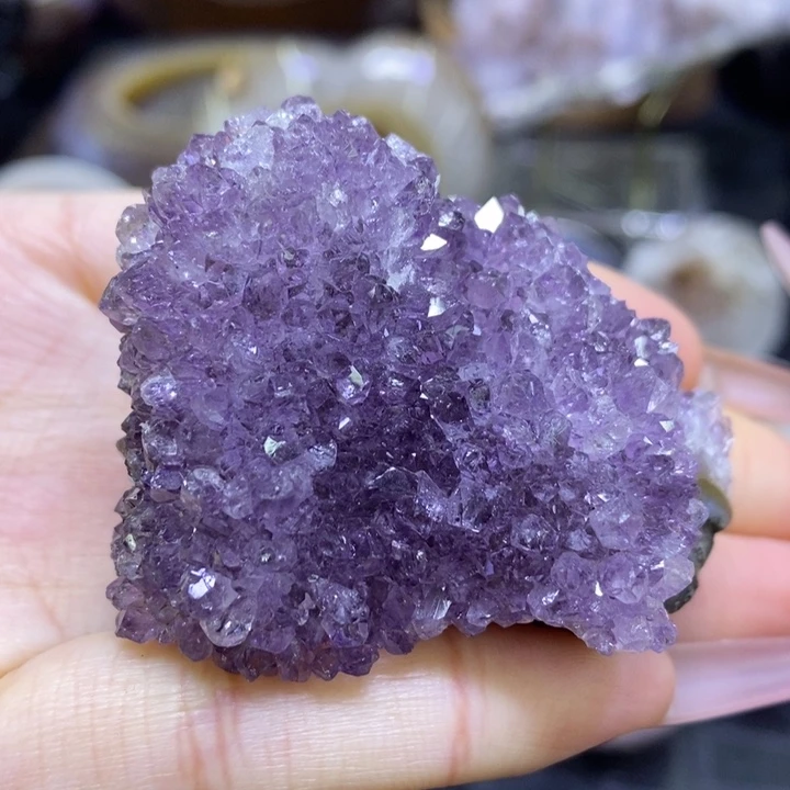 未镶嵌珠宝半成品水晶紫晶花小山