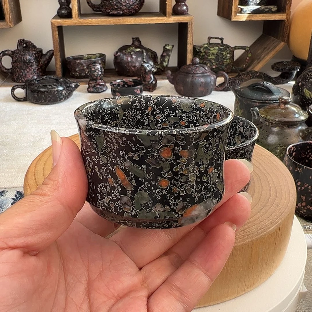梅花玉精品竹节杯
