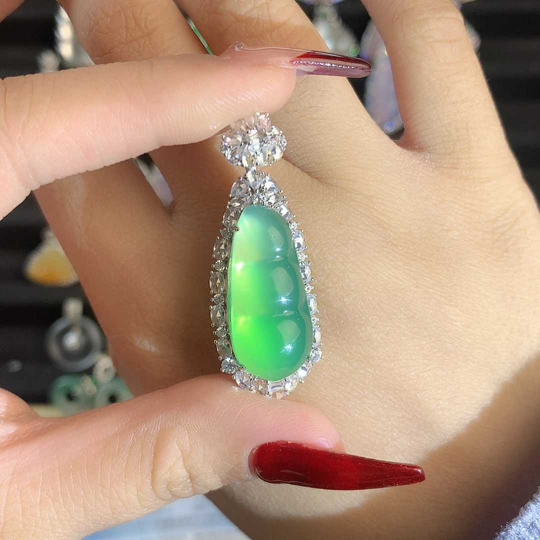 玛瑙/玉髓颈饰银S925镶嵌英***8