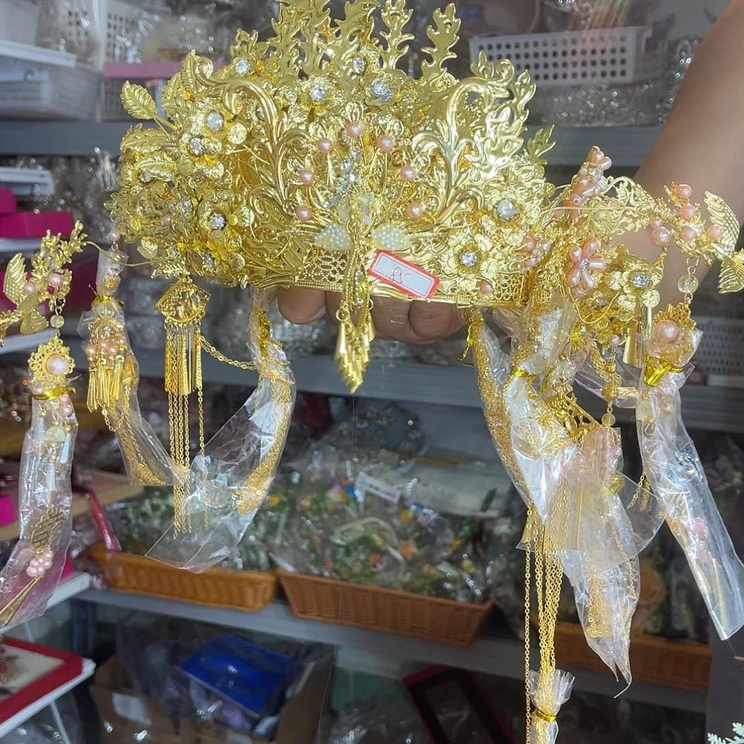 硅胶秀禾皇冠头饰1235667