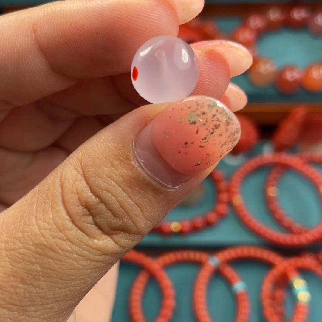 疾***风未镶嵌珠子南红玛瑙12mm